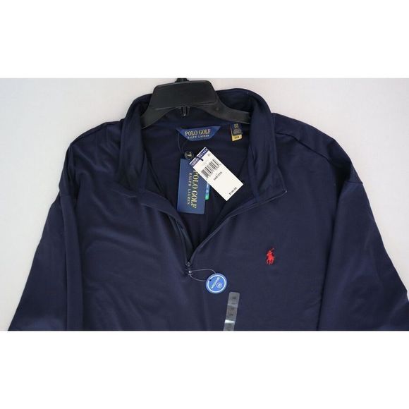 Polo Ralph Lauren Men's Sz 3XB Navy Long Sleeve 1/4 Zip Pullover Golf Shirt $148 - Picture 8 of 9